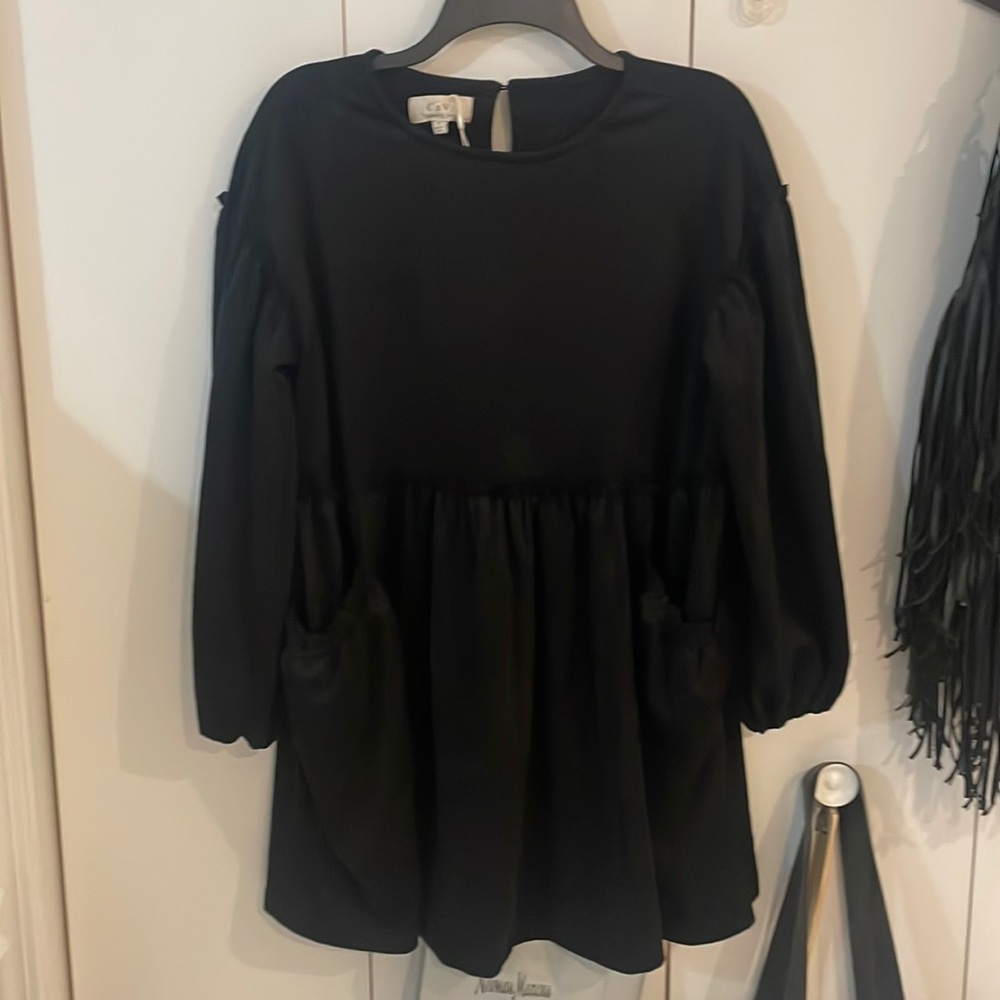NEW Chelsea Violet C&V BLACK ,SmallBabydoll Dress/Tunic,Small